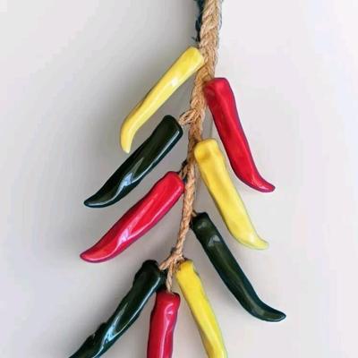 Hanging ceramic Peppers