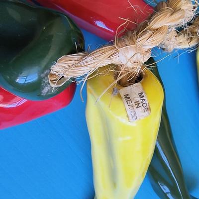 Hanging ceramic Peppers