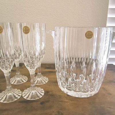 Cristal D'arques - pitcher and 4 glasses