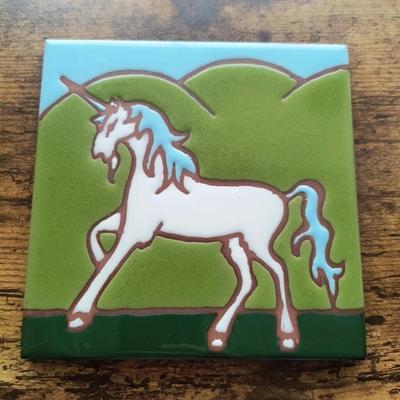 Italian Unicorn ceramic tile