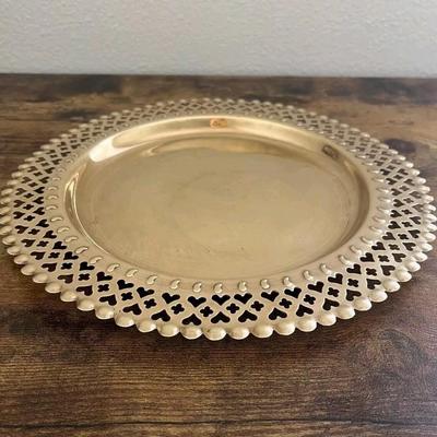 Vintage brass plate