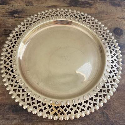 Vintage brass plate