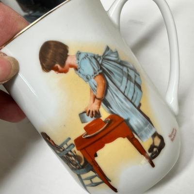 Lot 485 Norman Rockwell Mugs