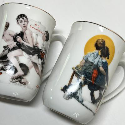 Lot 485 Norman Rockwell Mugs