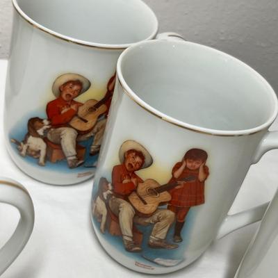 Lot 485 Norman Rockwell Mugs
