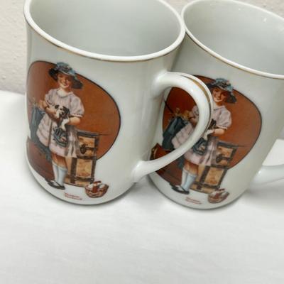 Lot 485 Norman Rockwell Mugs