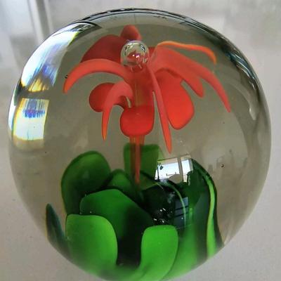 Vintage glass paperweight