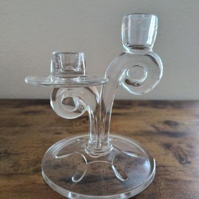 Glass candle holder