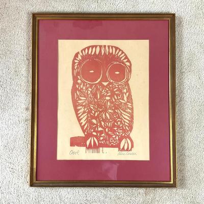 M256 "Owl" Woodblock Original Print