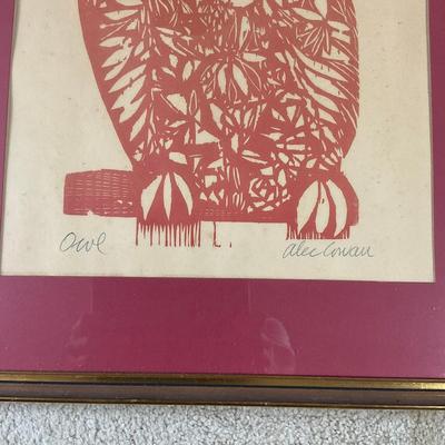 M256 "Owl" Woodblock Original Print