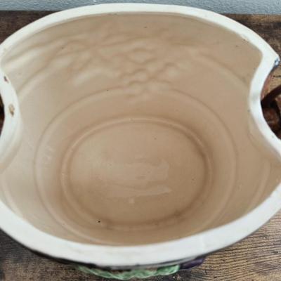 Vintage cookie jar with grapes