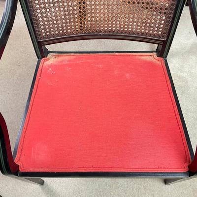 M275 Pair of Sheraton Painted Arm Chairs