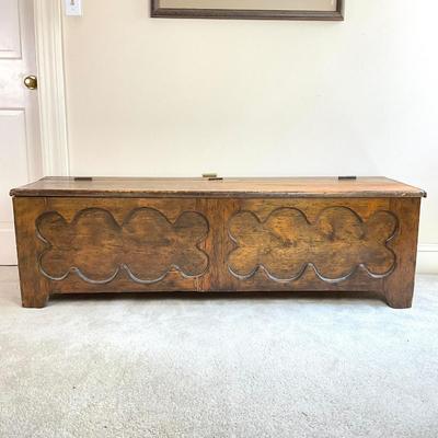 M279 Long Antique French Blanket Box /Coffer