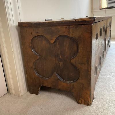 M279 Long Antique French Blanket Box /Coffer