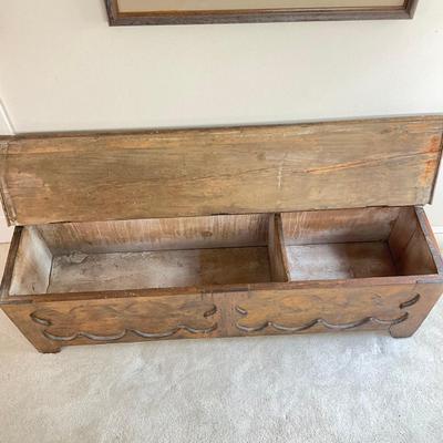 M279 Long Antique French Blanket Box /Coffer