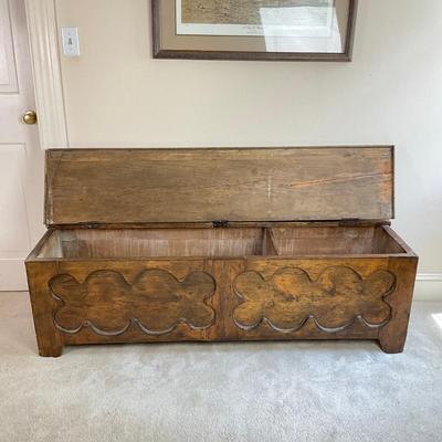 M279 Long Antique French Blanket Box /Coffer