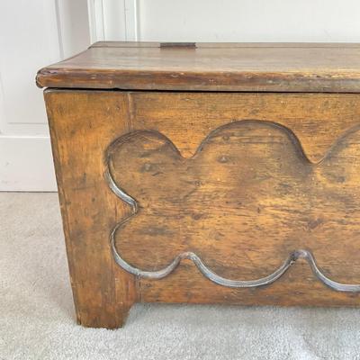 M279 Long Antique French Blanket Box /Coffer