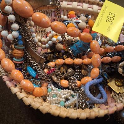 basket of jewelry pieces