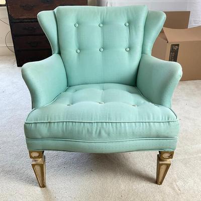 M287 Vintage Teal Short Arm Chair