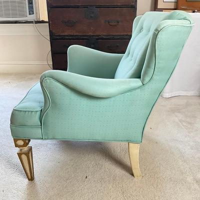M287 Vintage Teal Short Arm Chair