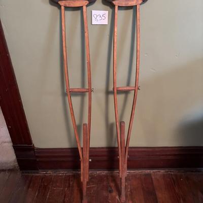 Vintage Wooden Crutches