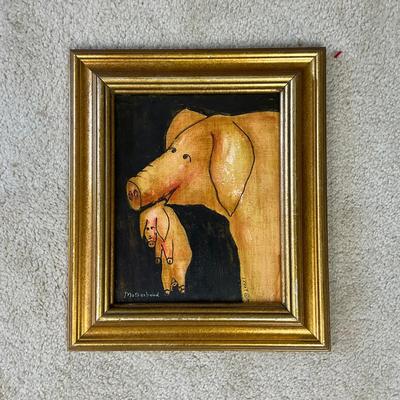 HZ294 Original Oil By J.Root 1999 "Motherhood"