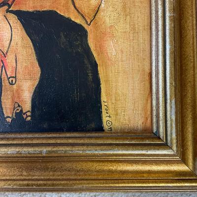 HZ294 Original Oil By J.Root 1999 "Motherhood"