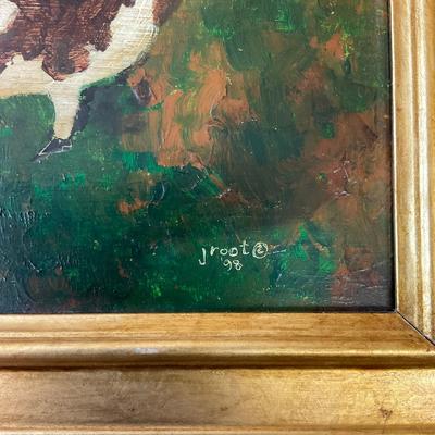 H295 Original Oil By John Root Hopkins (1930-2016) 1998 "Oink"