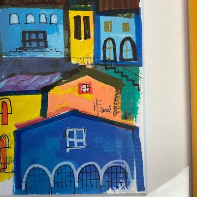 HZ 297 Original Watercolor Signed Of Italian City Scape by Franco Morelli