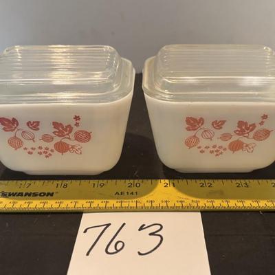 Vintage Pyrex 501 Refrigerator Dishes with Lids