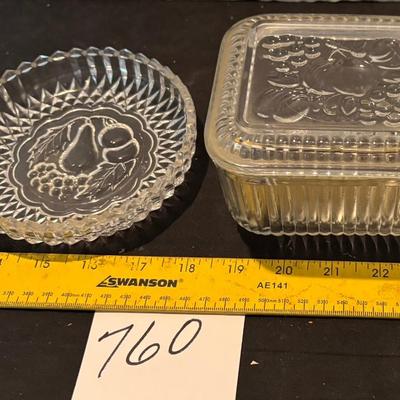 Vintage Glass Refrigerator Box