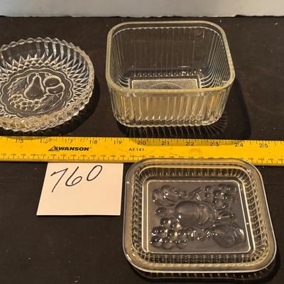 Vintage Glass Refrigerator Box