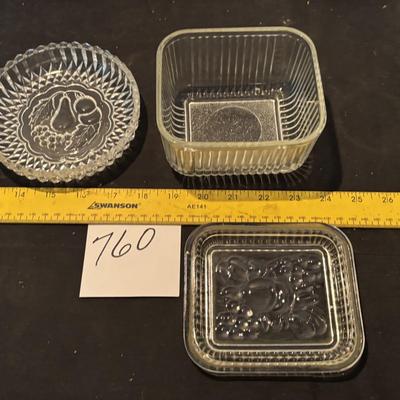 Vintage Glass Refrigerator Box