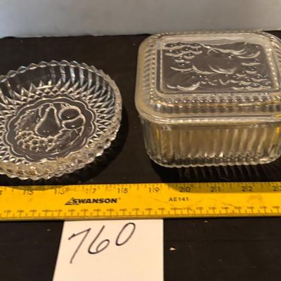 Vintage Glass Refrigerator Box