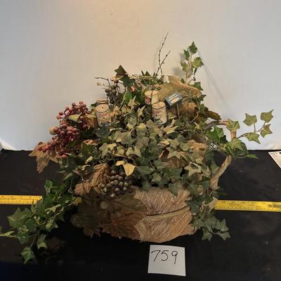 Neat Basket with Flowers