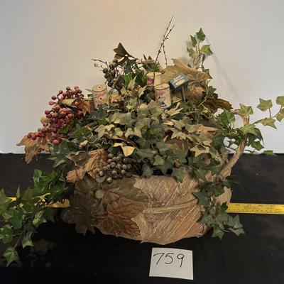Neat Basket with Flowers
