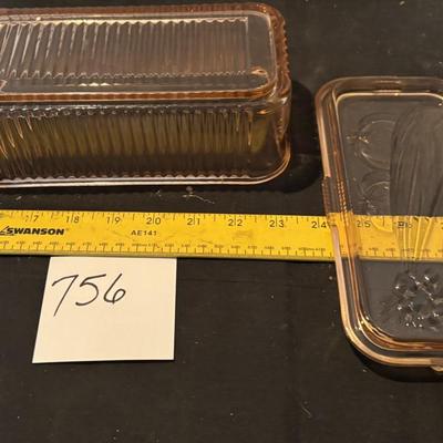 Vintage Pink Depression Glass Refrigerator Box