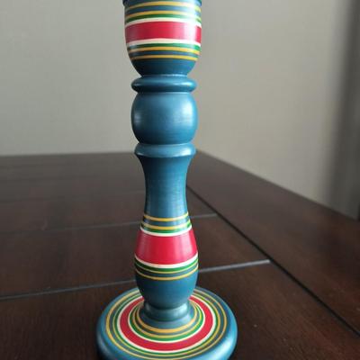 Vintage Wooden Candlestick