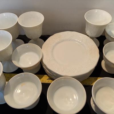 Vintage MilkGlass Set