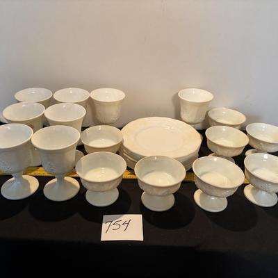 Vintage MilkGlass Set