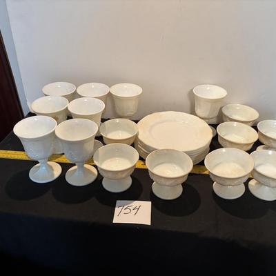Vintage MilkGlass Set