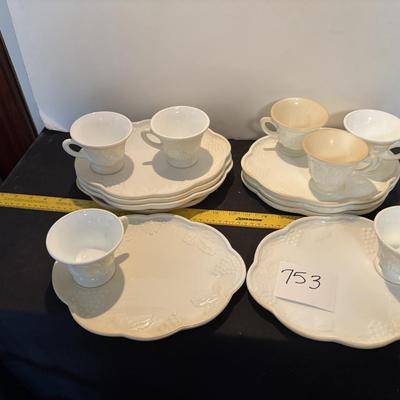 Vintage MilkGlass Party Set