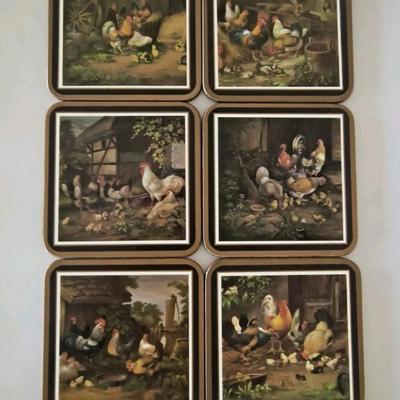 Pimpernel coasters, 6