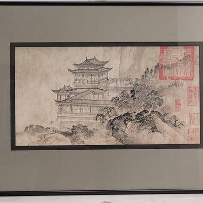 Painting Of The Pavillion Of Prince Teng Landmark In China