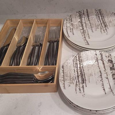 World Market Snow Forest Dinnerware & Flatware