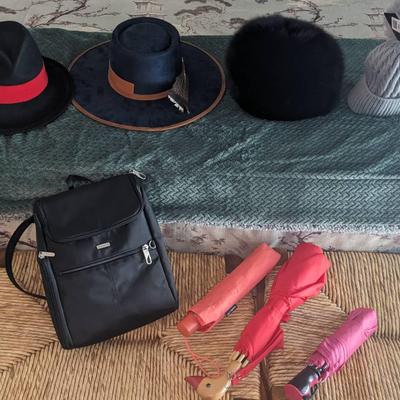 Hats, Umbrellas And Travelon Bag