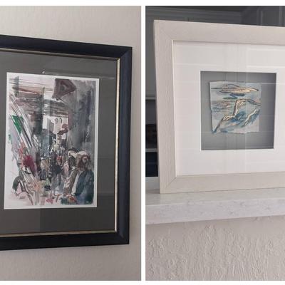 Watercolor Painting & Ceramic Art Of Cave Hill Belfast By Amy Mackle (Signed)