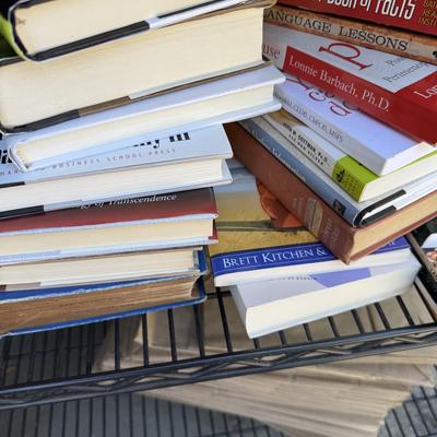 Sale Photo Thumbnail #67: This is for 1 shelf of books. Misc. 
Box’s are not included. They are in a different lot.