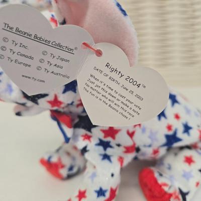 LOT 1: Big Lot of Patriotic TY Beanie Babies