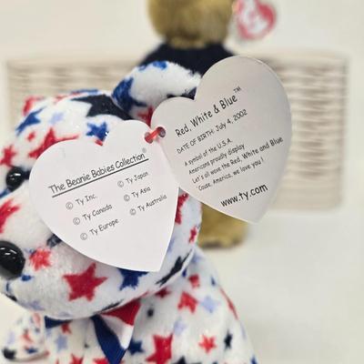 LOT 1: Big Lot of Patriotic TY Beanie Babies